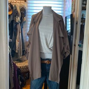 Taupe Flounce jacket